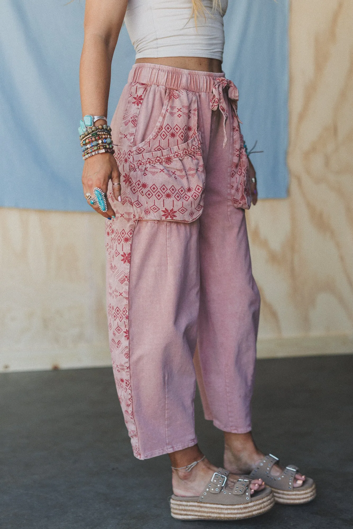 Zyana Wide Leg Pants - Rose - Pre Order sold by Three Bird Nest product image thumbnail 2