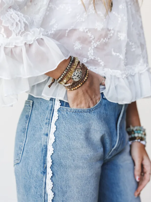 Kelly Wrap Bracelet - Robins Egg - Pre Order made by Three Bird Nest