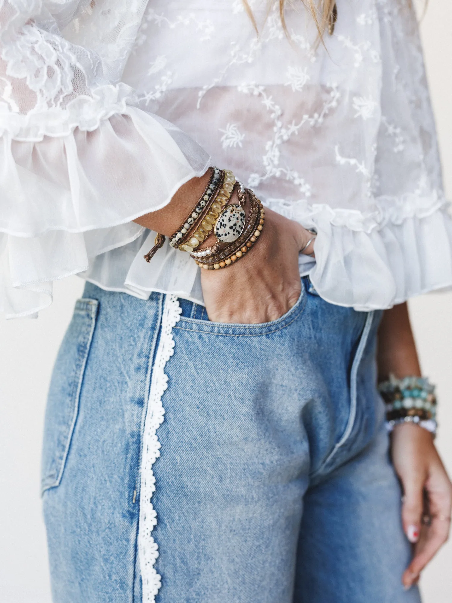 Kelly Wrap Bracelet - Robins Egg - Pre Order sold by Three Bird Nest