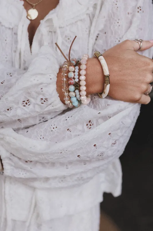 Romilly Bracelet Set - Blue Multi - Pre Order made by Three Bird Nest