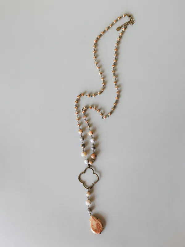Alani Necklace - Taupe - Pre Order made by Three Bird Nest