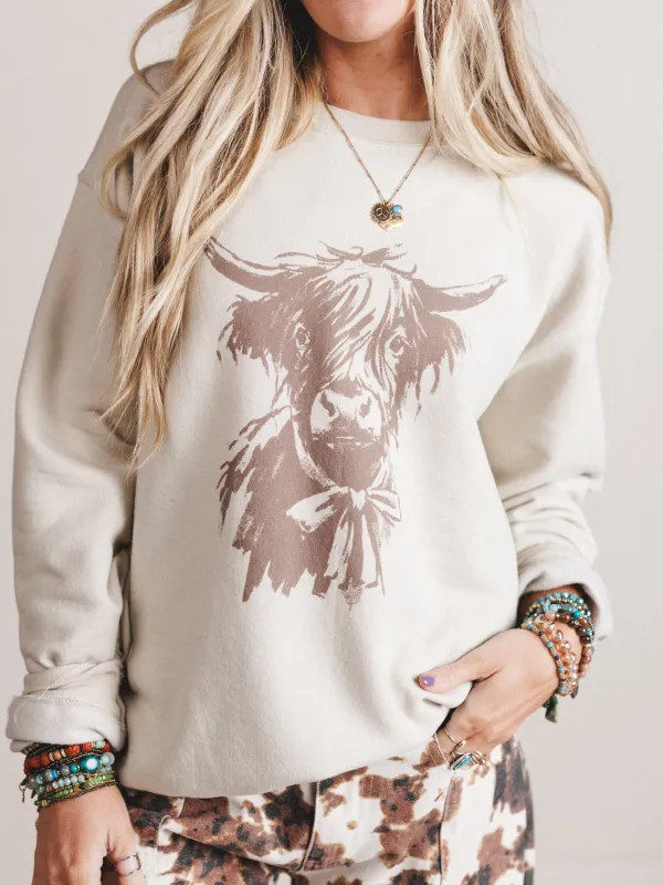 The Nest Highland Love Sweatshirt - Sand - Pre Order made by Three Bird Nest