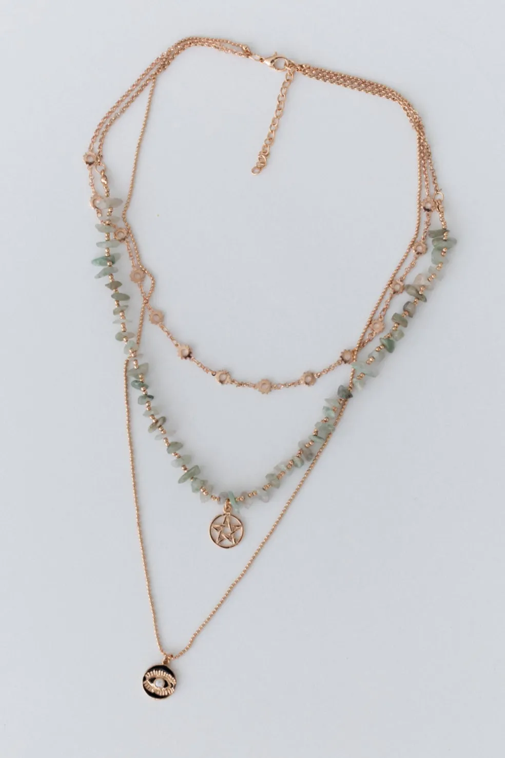 Emerald Whisper Layered Necklace - Gold - Pre Order sold by Three Bird Nest product image thumbnail 2
