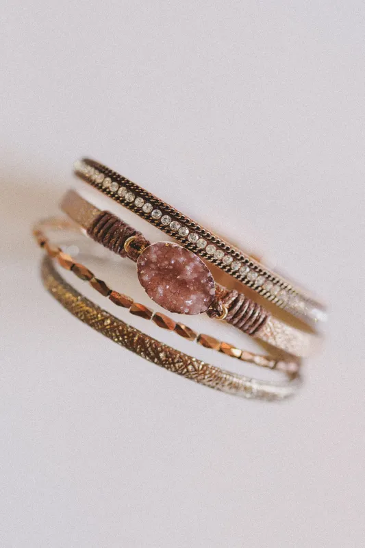 Dusty Horizon Layered Bracelet - Camel - Pre Order made by Three Bird Nest