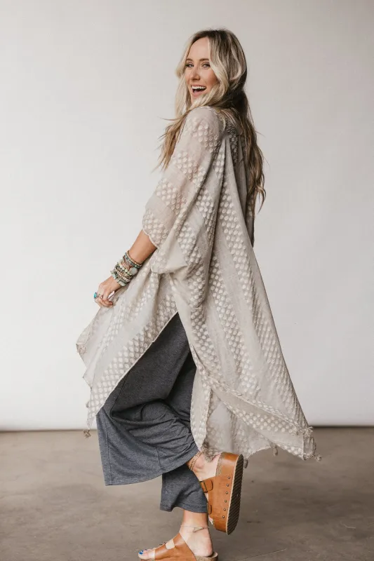 Boheme Breeze Kimono - Taupe - Pre Order made by Three Bird Nest