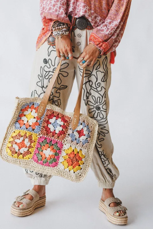 Wildflower Dreams Crochet Bag - Natural - Pre Order made by Three Bird Nest