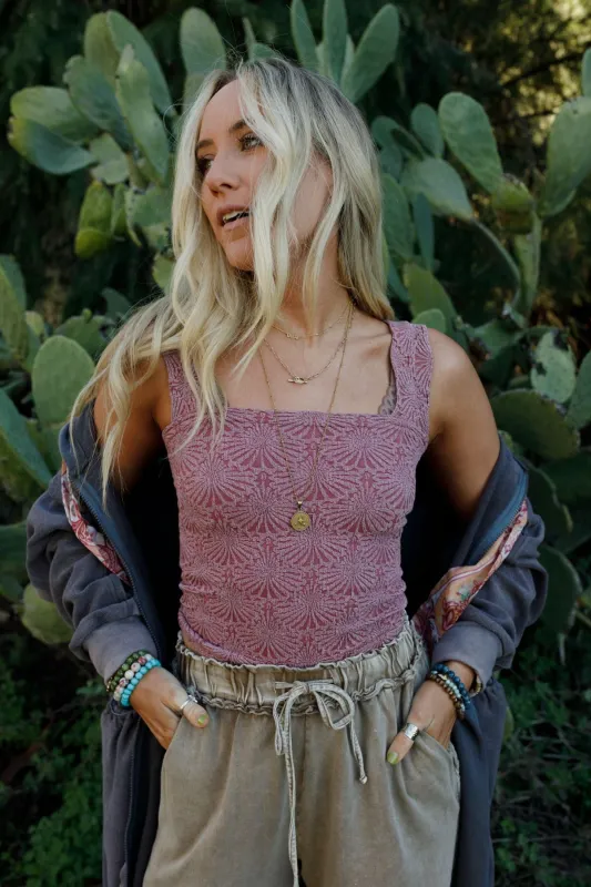 Tidepool Treasures Tank Top - Maroon - Pre Order made by By Together