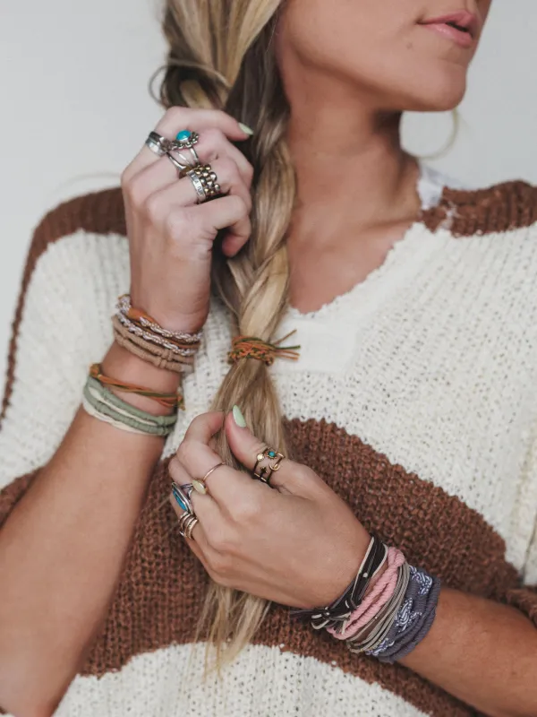 Rose Wrap Hair Tie Set - Multi - Pre Order made by Three Bird Nest