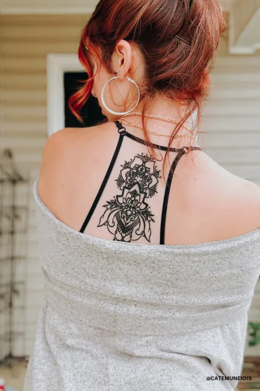 Tattoo Bralette - Black - Pre Order made by Three Bird Nest