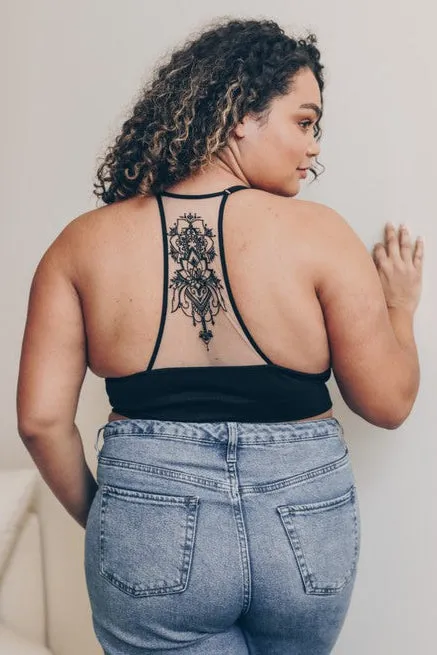 Tattoo Bralette - Black - Pre Order sold by Three Bird Nest product image thumbnail 2