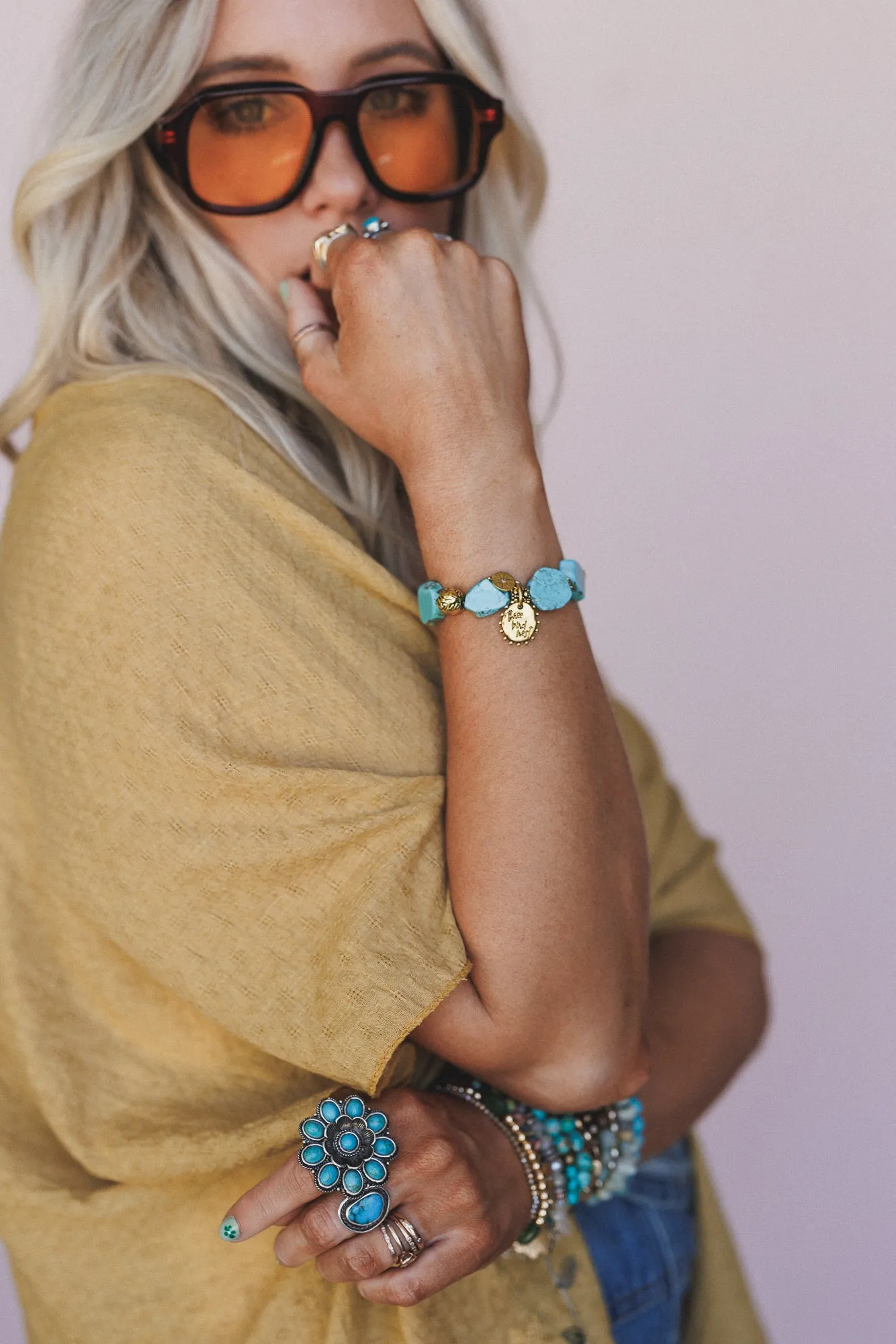 Solstice Treasure Beaded Bracelet - Turquoise - Pre Order sold by Three Bird Nest