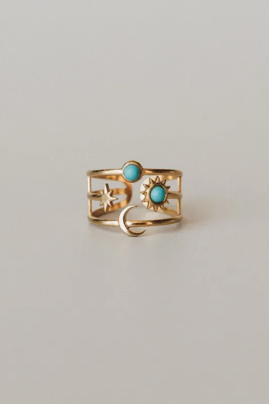Among The Stars Ring - Turquoise - Pre Order made by Three Bird Nest