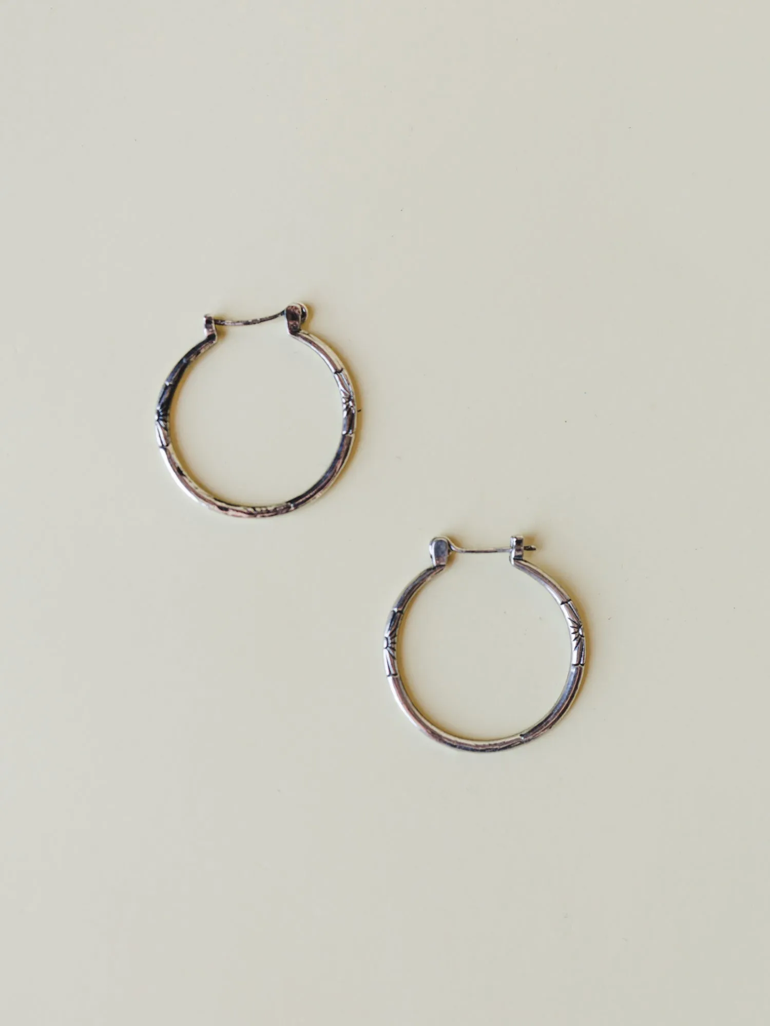 Flower Hoops - Silver sold by Three Bird Nest product image thumbnail 3
