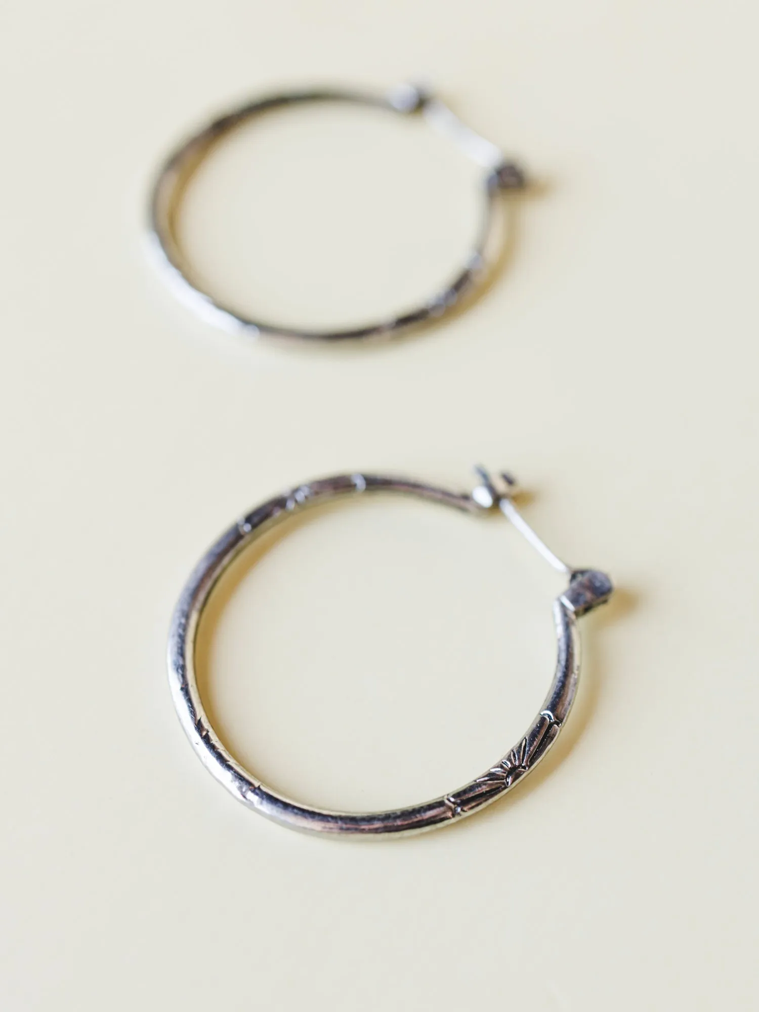 Flower Hoops - Silver sold by Three Bird Nest