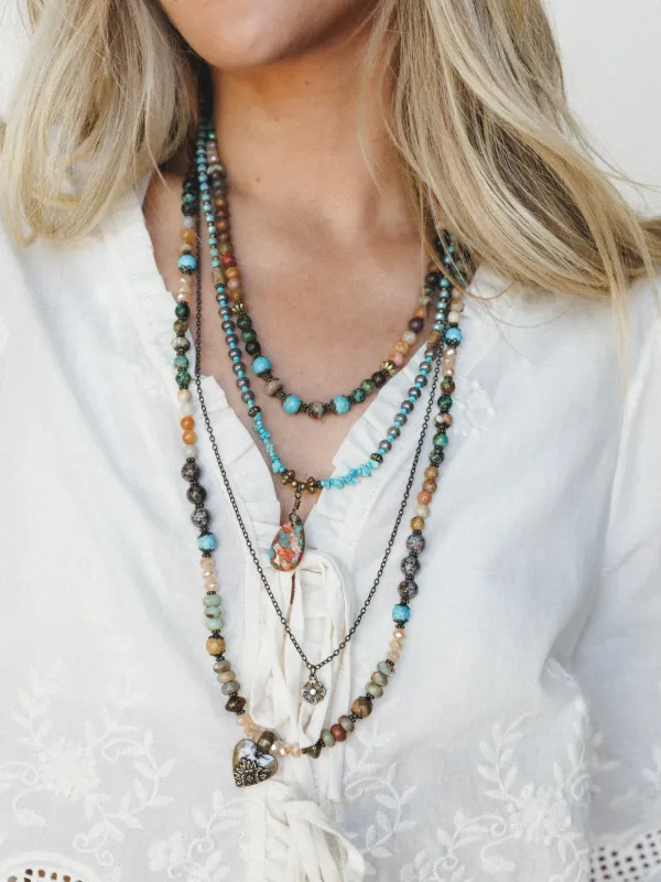 Mesa Necklace - Blue - Pre Order made by Three Bird Nest