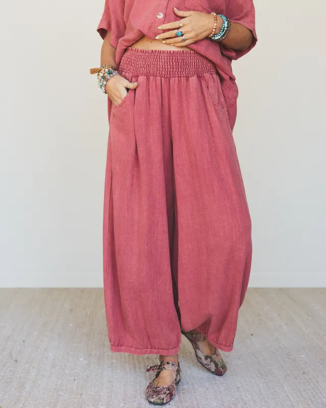 Pure Soul Linen Pants - Boho Red - Pre Order made by easel