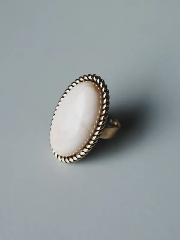 Roma Sun Stone Ring - White - Pre Order made by Three Bird Nest