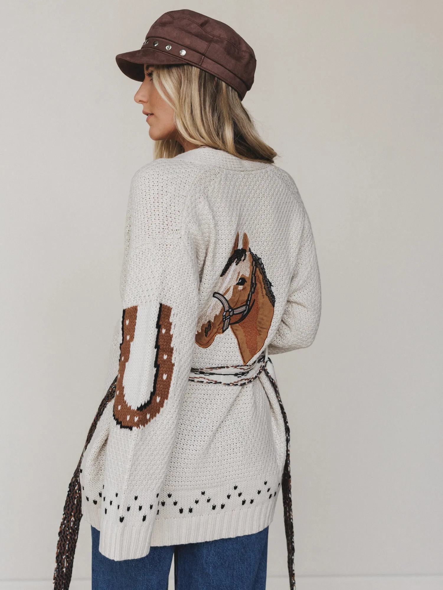 Retrofolk Cardigan - Cream - Pre Order sold by Three Bird Nest