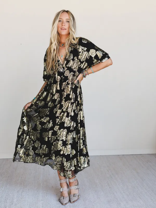 Nightflower Dress - Black - Pre Order made by En Creme