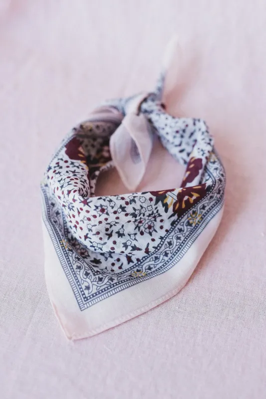 Knot Again Floral Bandana - White - Pre Order made by Three Bird Nest