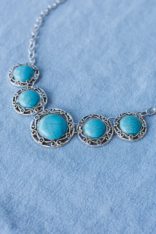 Western Moon Necklace - Turquoise - Pre Order made by Three Bird Nest