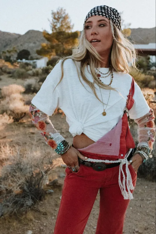 Kindred Floral Embroidered Top - Off White - Pre Order made by Inloom