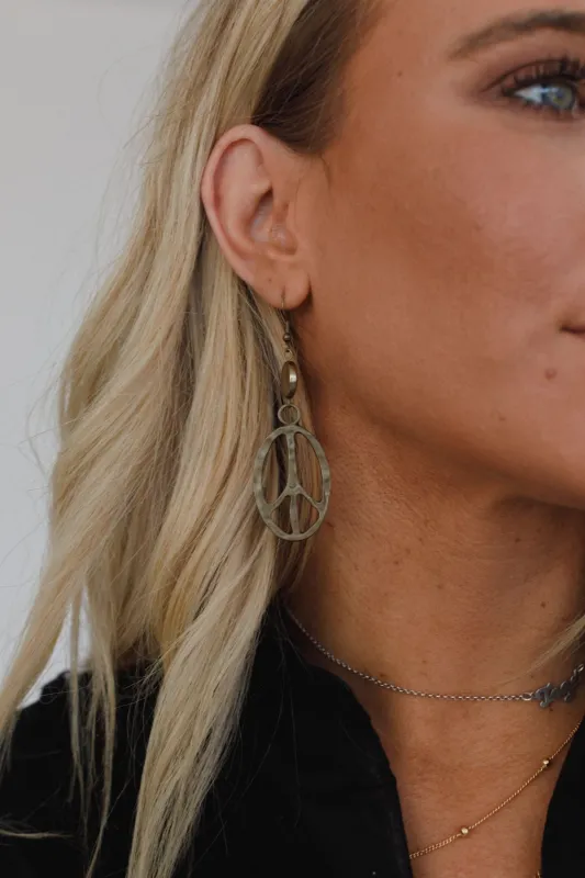 Chandler Peace Earrings - Gunmetal - Pre Order made by Three Bird Nest