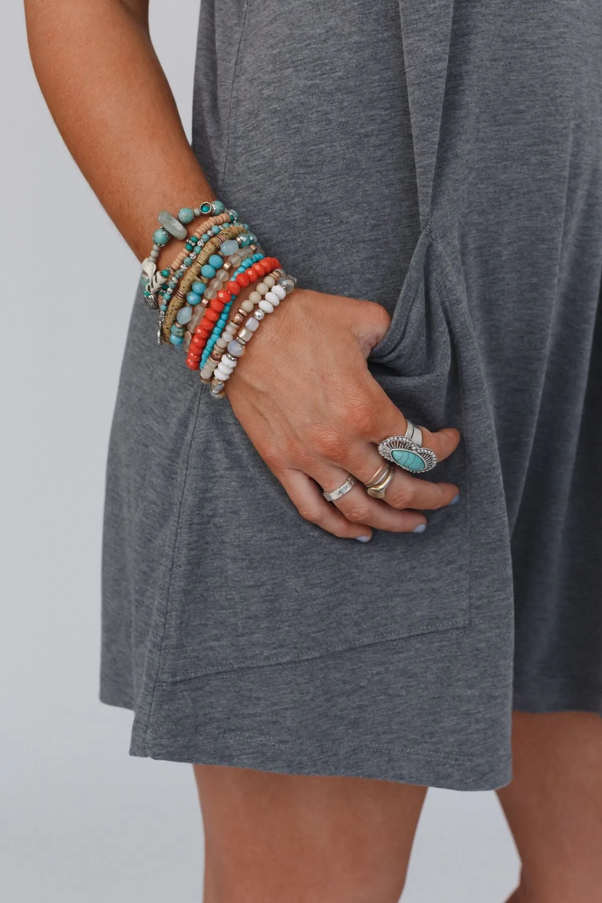 Go West Adjustable Turquoise Ring - Silver - Pre Order sold by Three Bird Nest product image thumbnail 2