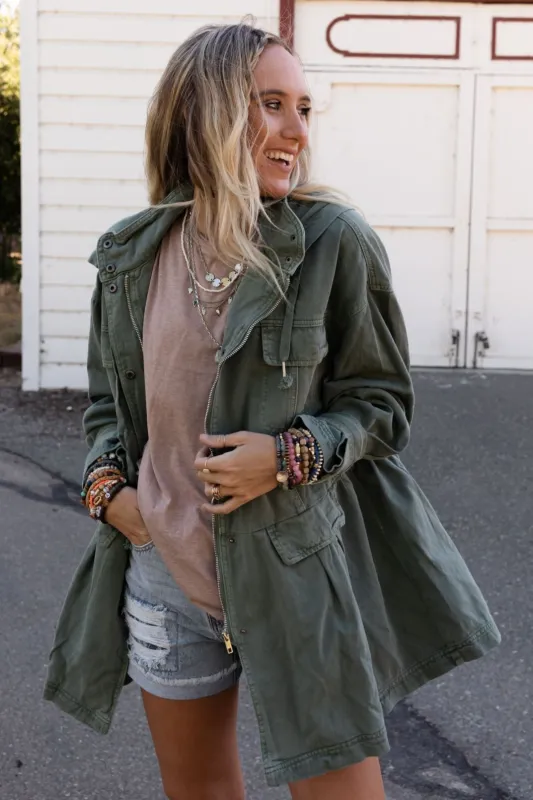 Layers On Layers Perfect Boho Parka - Olive - Pre Order made by Listicle
