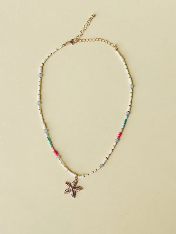 Vacay Memories Necklace  - Gold Multi made by Fame Accessories