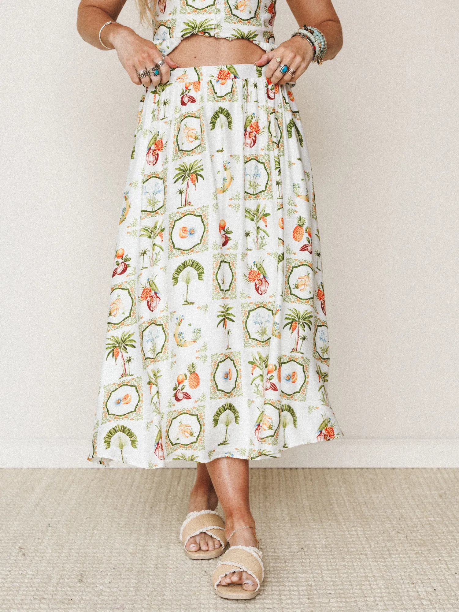 Adventure Awaits Skirt - Ivory Multi sold by Three Bird Nest product image thumbnail 2