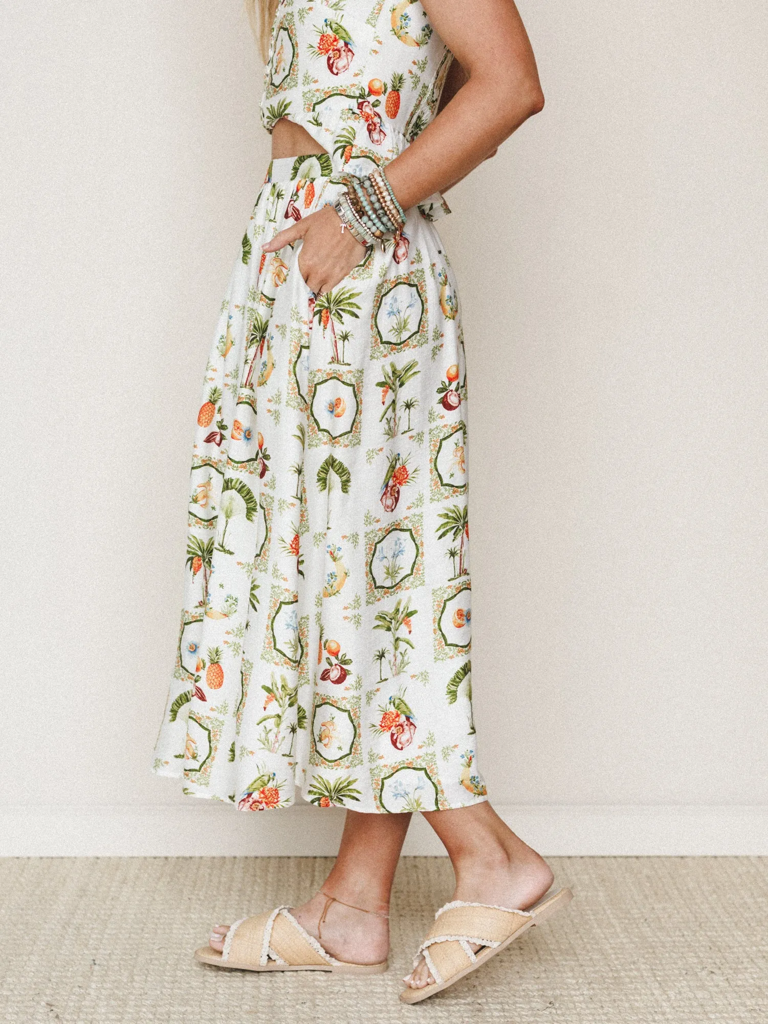 Adventure Awaits Skirt - Ivory Multi sold by Three Bird Nest product image thumbnail 3