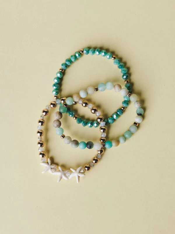 Stars of the Sea Bracelet  - Gold Mint made by Fame Accessories