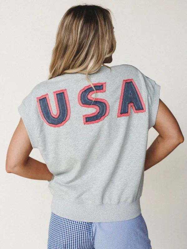 Freedom Bound Top - Heather Gray made by mittoshop