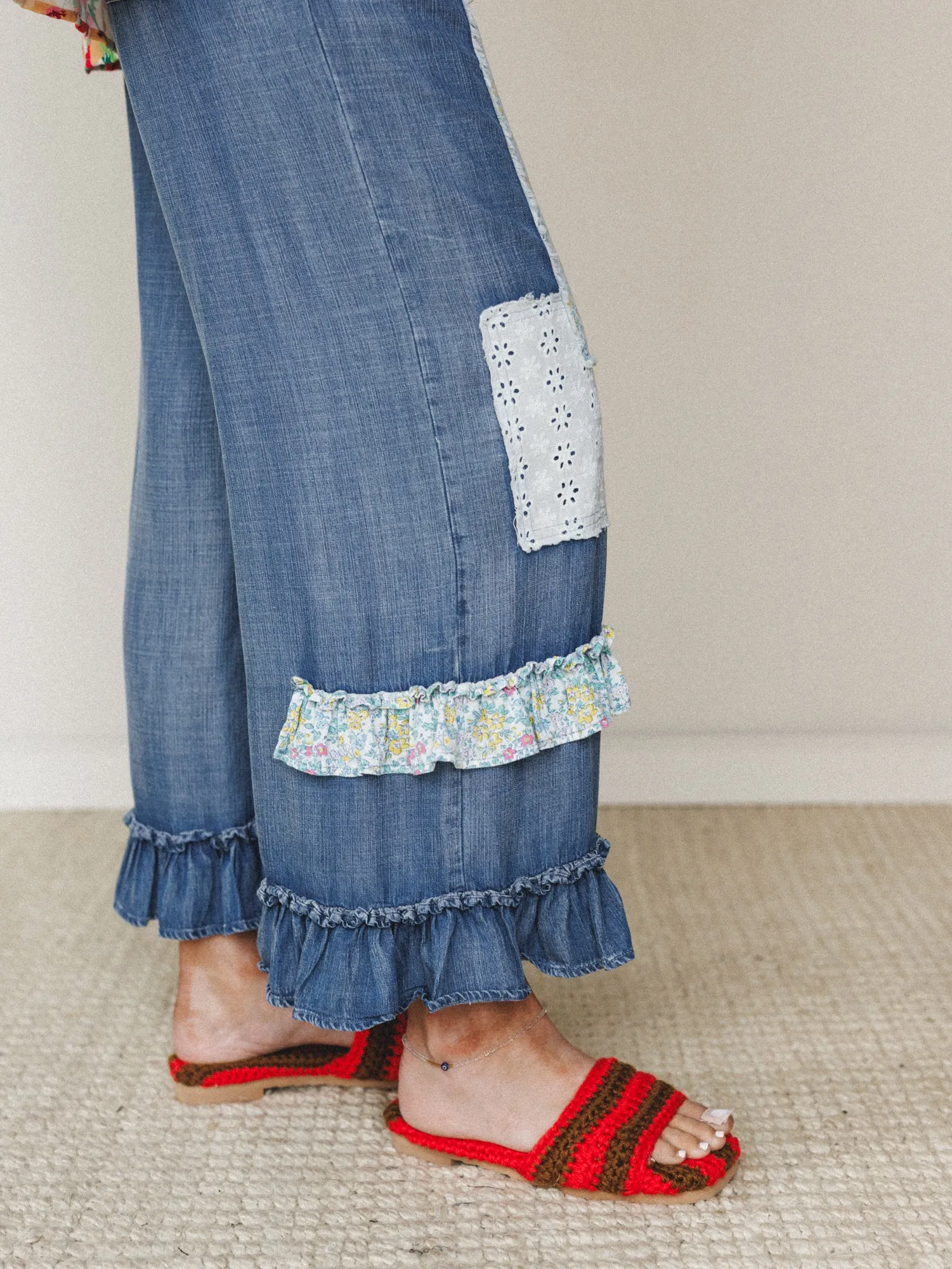 Garden in Bloom Pants - Dark Denim sold by Three Bird Nest product image thumbnail 4