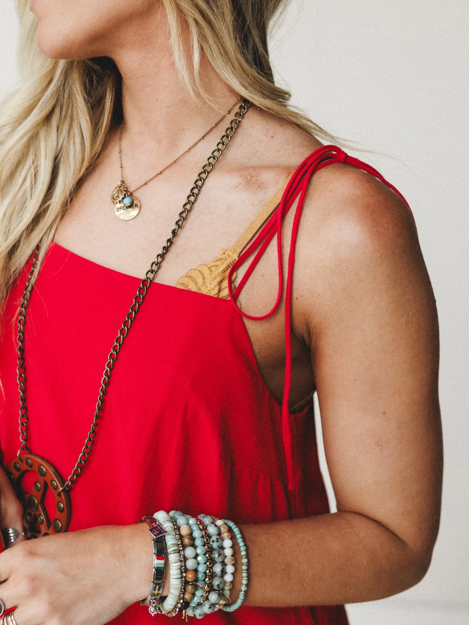 Now and Then Maxi Bubble Dress - Red sold by Three Bird Nest product image thumbnail 3