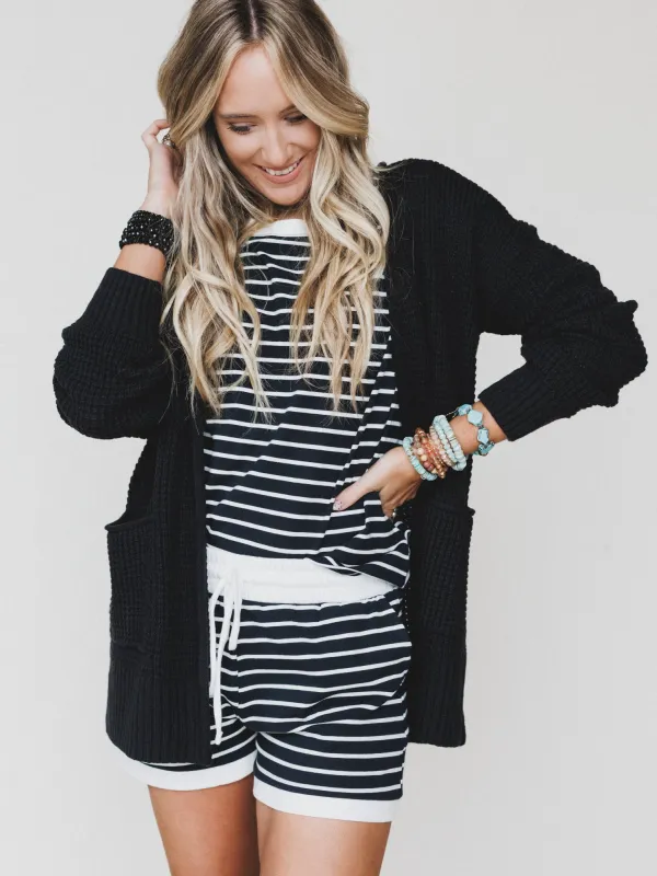 Cuddle Ready Cardigan - Black - Pre Order made by Zenana