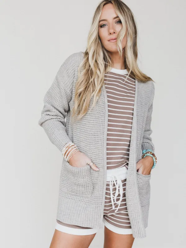 Cuddle Ready Cardigan - Heather Beige - Pre Order made by Zenana