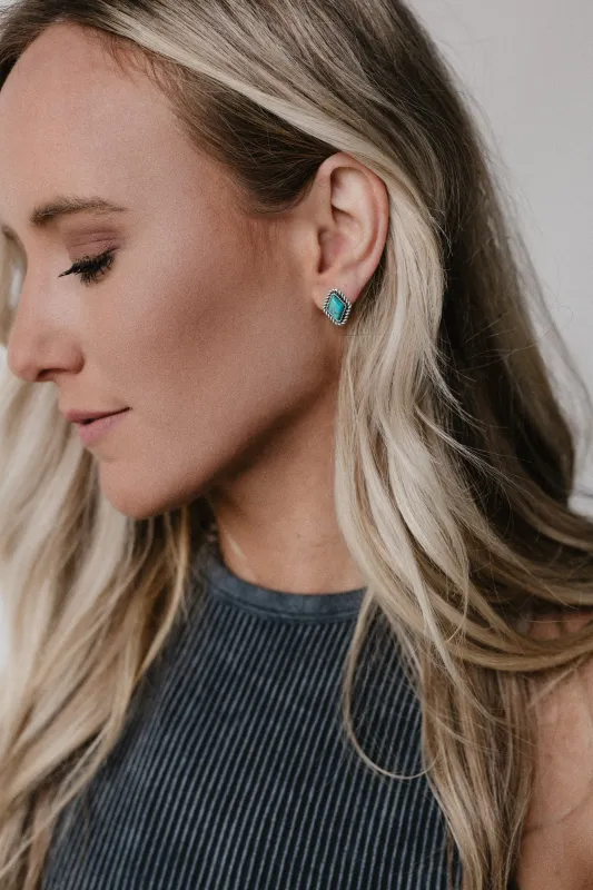 Rodeo Glow Earrings - Turquoise - Pre Order made by Three Bird Nest