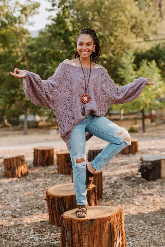 Golden Hour Bubble Sleeve Sweater Dress - Lavender - Pre Order made by Fantastic Fawn