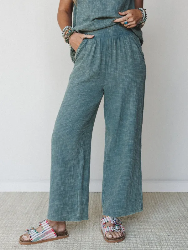 On A Trip Pants - Ash Jade made by Zenana