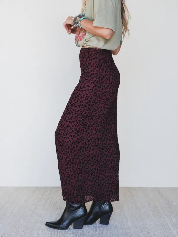 High Street Maxi Skirt - Burgundy - Pre Order made by Promesa