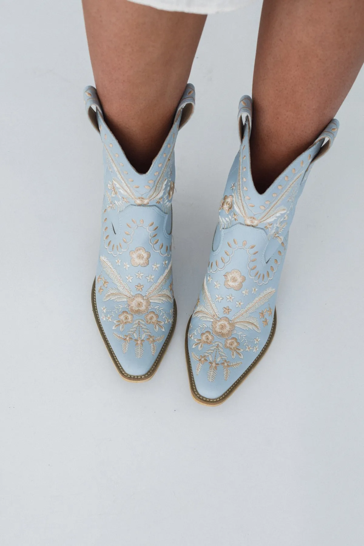 Dolly Embroidered Cowboy Boot - Blue - Pre Order sold by Three Bird Nest product image thumbnail 2