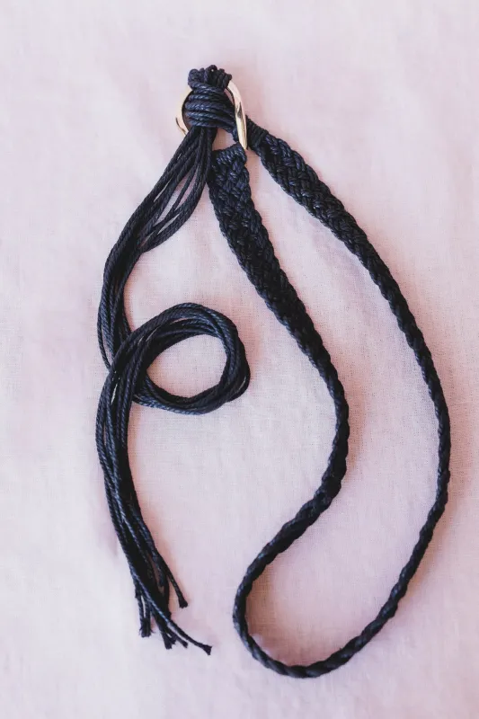 Wanderfree Braided Belt - Black - Pre Order made by Three Bird Nest