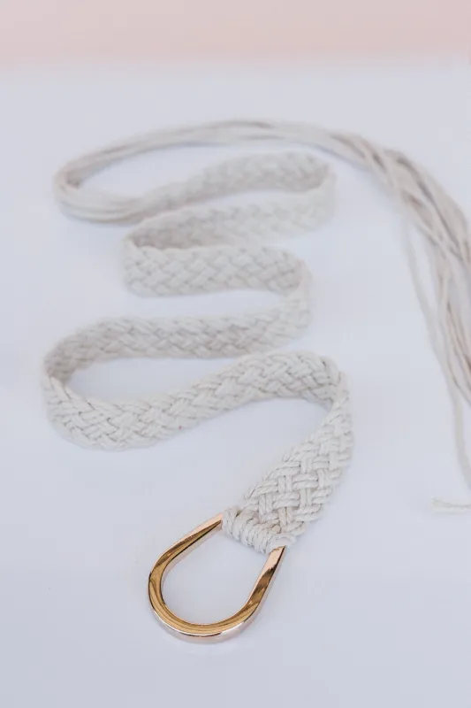 Wanderfree Braided Belt - Ivory - Pre Order made by Three Bird Nest