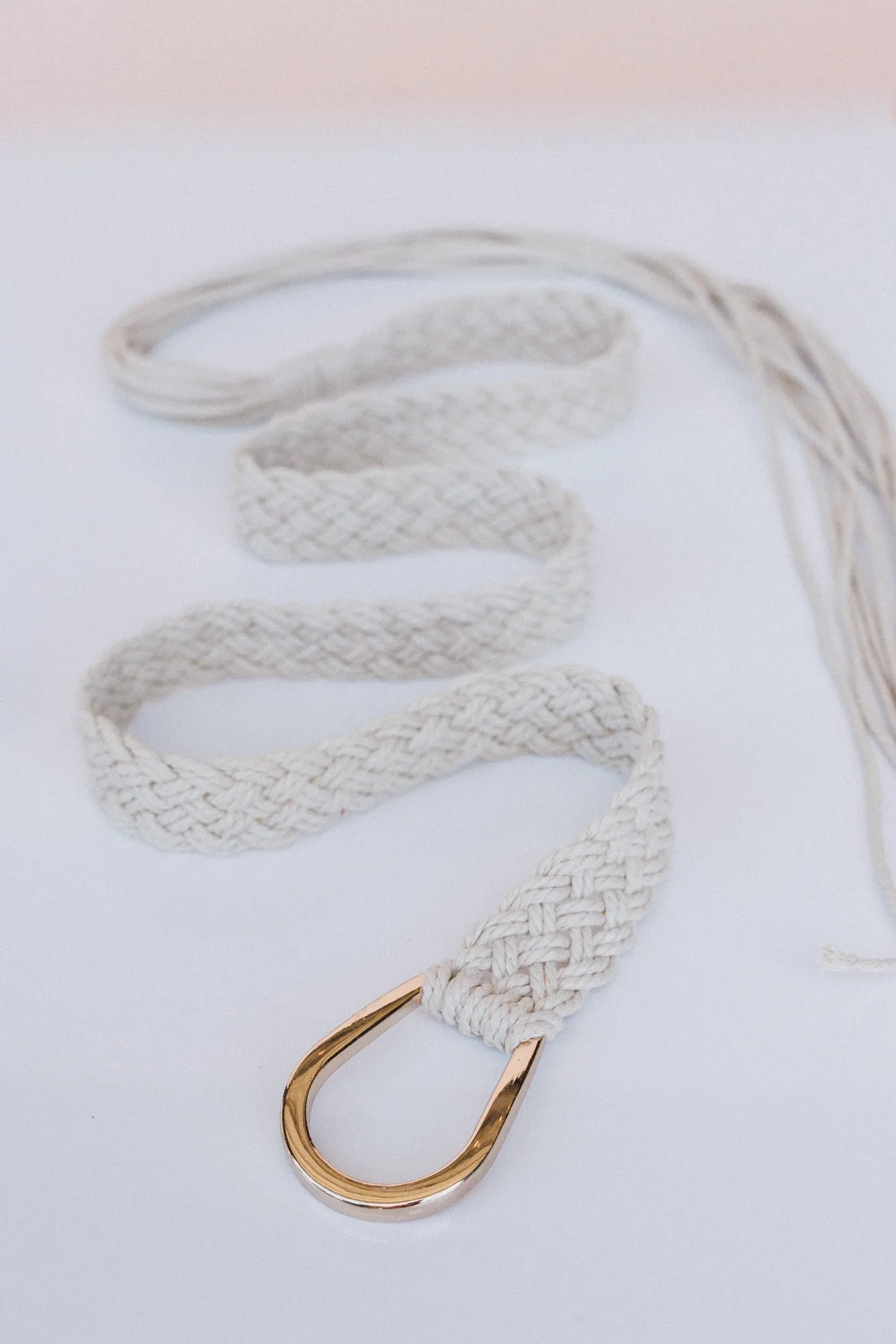 Wanderfree Braided Belt - Ivory - Pre Order sold by Three Bird Nest