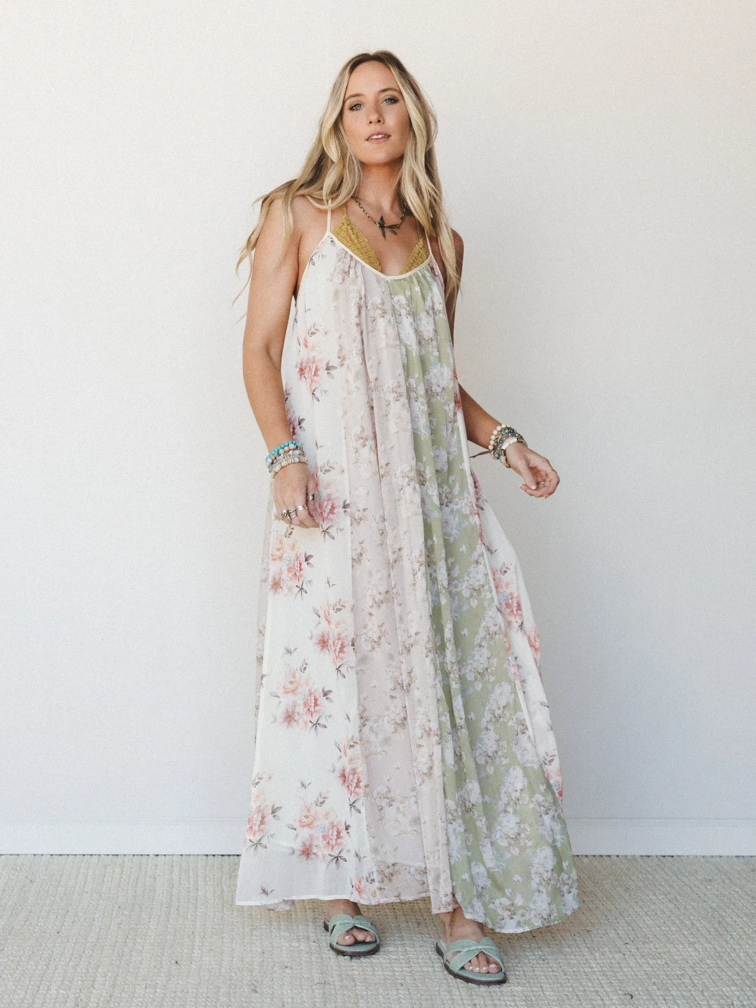 Floral Memories Maxi Dress - Cream sold by Three Bird Nest product image thumbnail 5