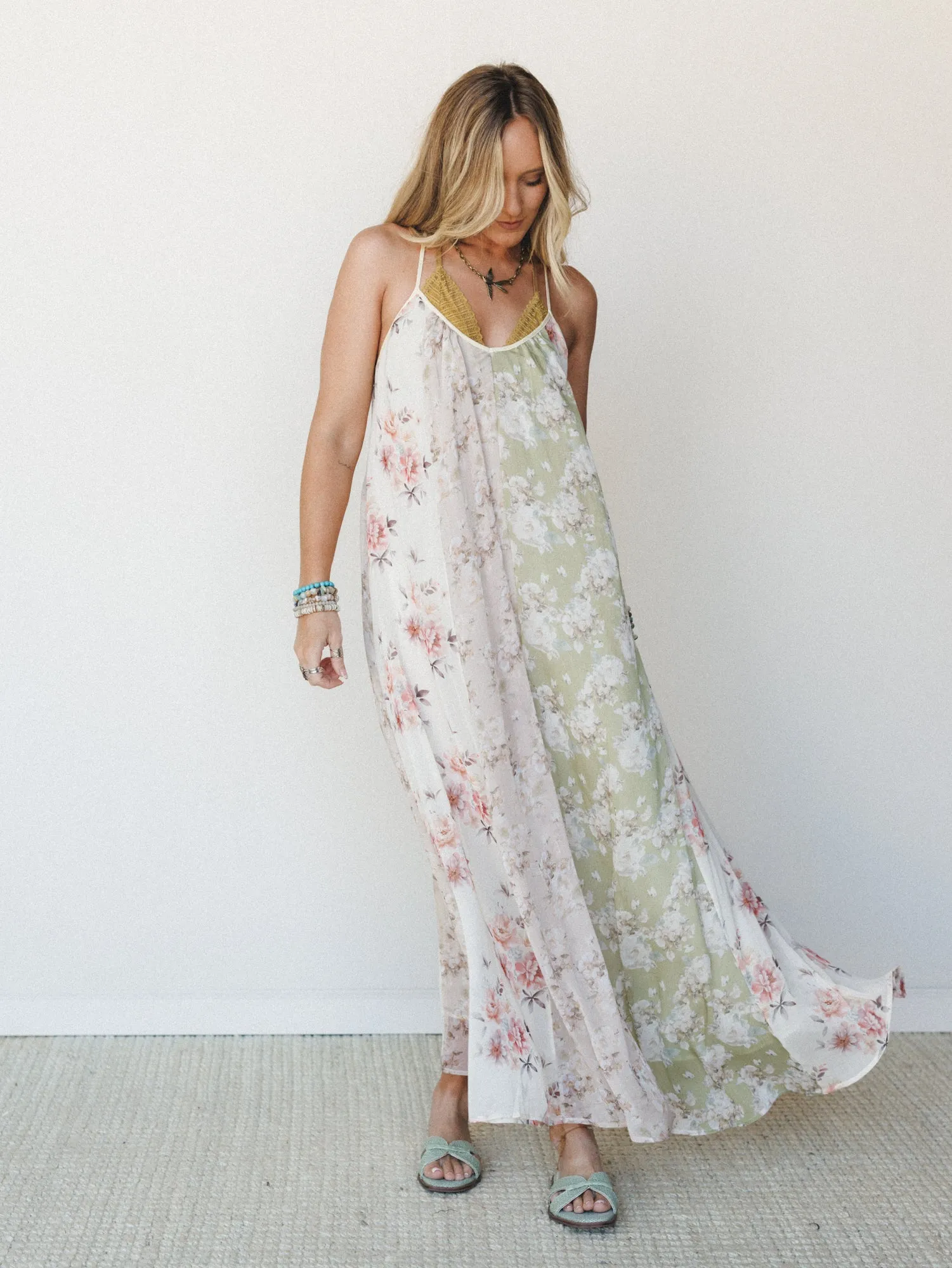 Floral Memories Maxi Dress - Cream sold by Three Bird Nest product image thumbnail 2