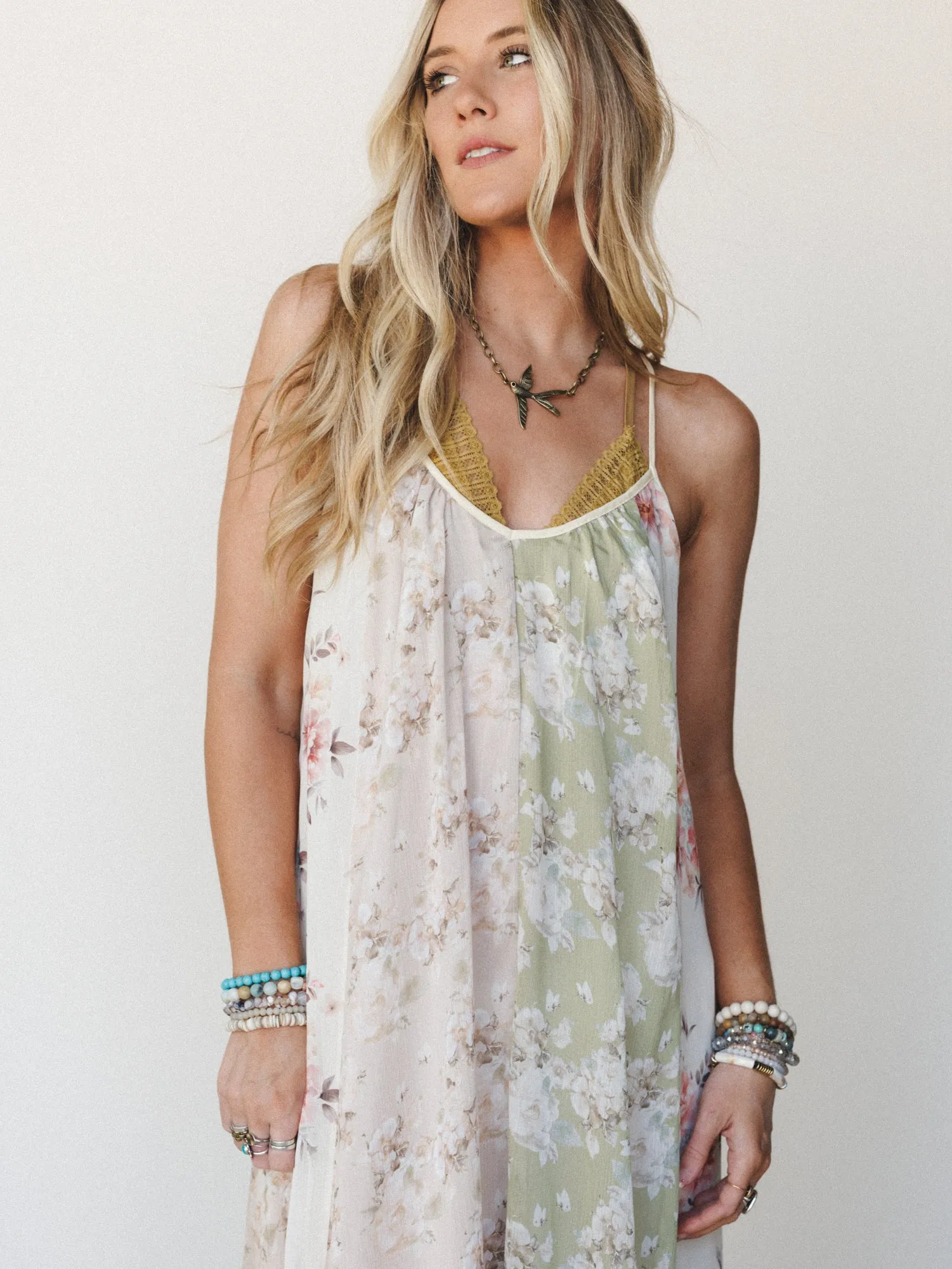 Floral Memories Maxi Dress - Cream sold by Three Bird Nest product image thumbnail 3