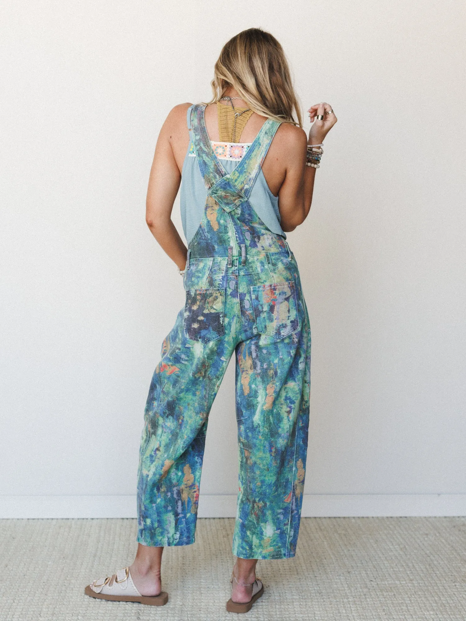 Artist Notes Overalls - Cobalt Pink sold by Three Bird Nest product image thumbnail 3